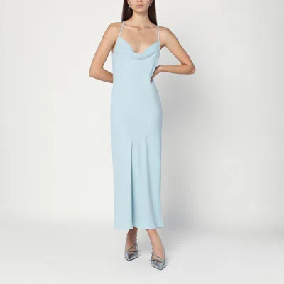 Calvin Klein Light Blue Slip Dress In Crêpe