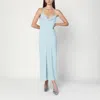 Calvin Klein Light Blue Slip Dress In Crêpe In Blue