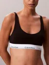 Calvin Klein Softly Structured Bralette Scoop Neckline In Black