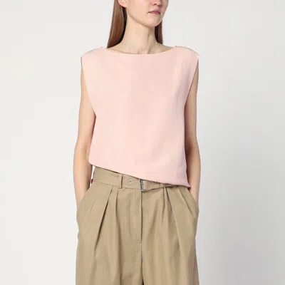 CALVIN KLEIN CALVIN KLEIN  LIGHT PINK BLOUSE IN LINEN BLEND