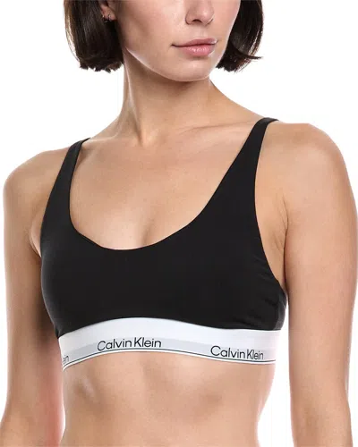 Calvin Klein Lightly Lined Bralette In Black