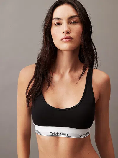 Calvin Klein Lightly Lined Bralette In Black