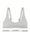 Calvin Klein Icon Cotton Modal Lightly Lined Triangle Bralette In Grey Heater