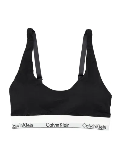 Calvin Klein Lightly Lined Bralette In Black