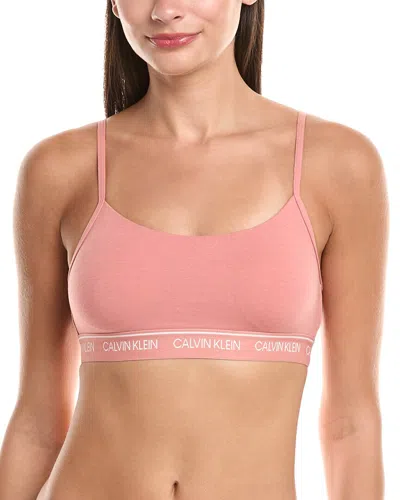 Calvin Klein Lightly Lined Bralette In Pink