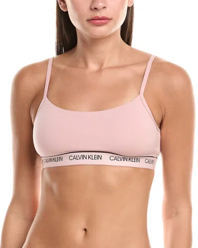 Calvin Klein Lightly Lined Bralette In Pink