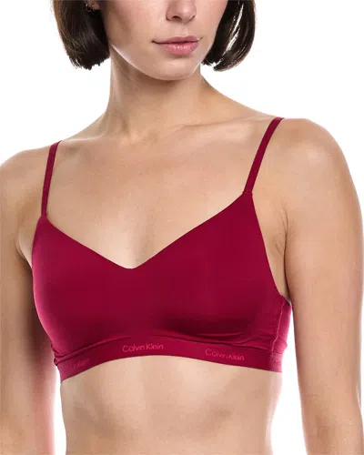Calvin Klein Lightly Lined Bralette In Brown