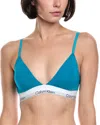 Calvin Klein Lightly Lined Triangle Bra In Blue