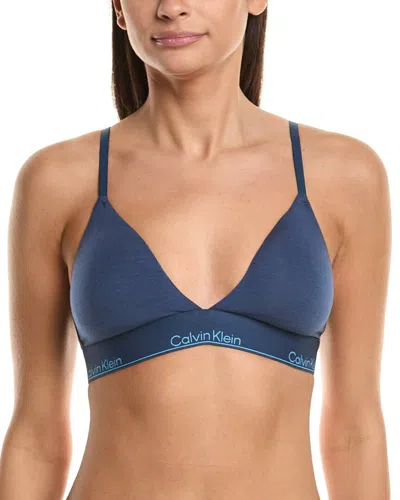 Calvin Klein Lightly Lined Triangle Bra In Blue