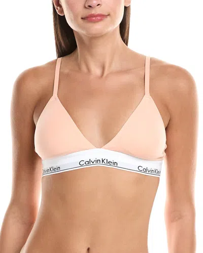 Calvin Klein Lightly Lined Triangle Bra In Pink