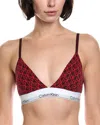 Calvin Klein Lightly Lined Triangle Bra In Red