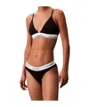 Calvin Klein Lightly Lined Triangle Bralette - Icon Cotton Modal In Black