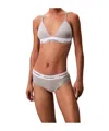 Calvin Klein Lightly Lined Triangle Bralette - Icon Cotton Modal In Gray