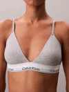Calvin Klein Uniled Trangle Bralette In Gray