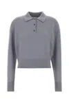 Calvin Klein Lilac Cashmere Polo Shirt In Gray