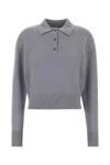 Calvin Klein Lilac Cashmere Polo Shirt In Gray