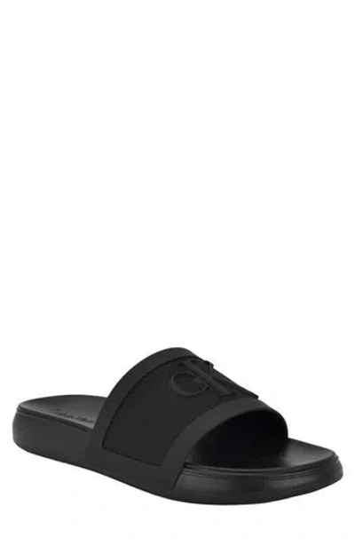 Calvin Klein Linderz Slide Sandal In Black