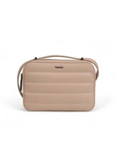Calvin Klein Line Quilt Bedroom Bag In Beige