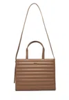 Calvin Klein Line Quilt Medium Tote Bag In Marrone