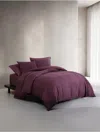 Calvin Klein Linear Circuit Duvet Cover Set In Burgundy