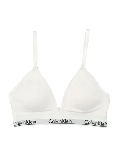 Calvin Klein Modern Triangle Stretch Cotton-blend Bra In Grey Heather