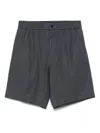 Calvin Klein Linen Bermuda Shorts In Gray