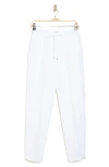 Calvin Klein Women's Drawstring Linen Blend Pants In White