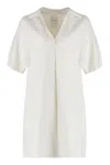 Calvin Klein Mini Chemisier Dress In Beige