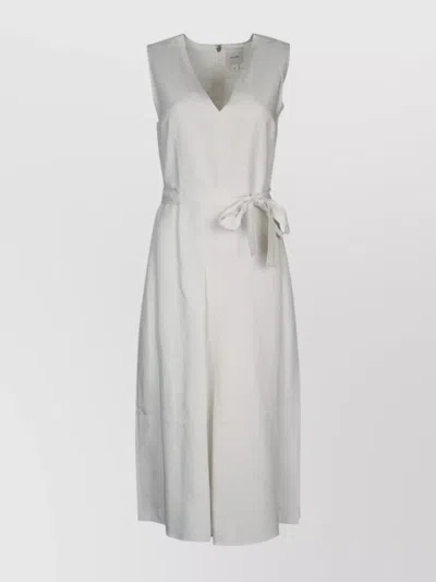 CALVIN KLEIN LINEN BLEND NS V NECK DRESS