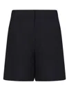 Calvin Klein Wide Lyocell Linen Shorts In Black