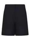 Calvin Klein Wide Lyocell Linen Shorts In Black