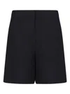 Calvin Klein Wide Lyocell Linen Shorts In Black