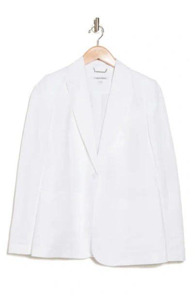 Calvin Klein Linen Blend Sport Coat In White