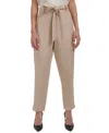 Calvin Klein Linen Blend Tie Waist Pants In Sand In Neutral