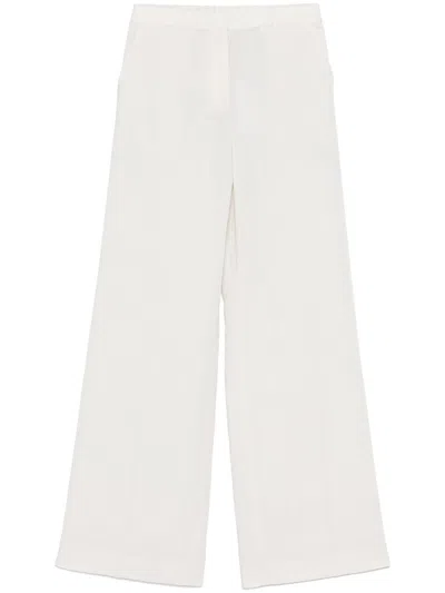 Calvin Klein Linen Blend Wide Leg Pants Clothing In White