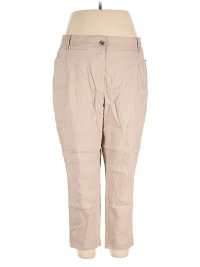 Pre-owned Calvin Klein Linen Pants In Brown