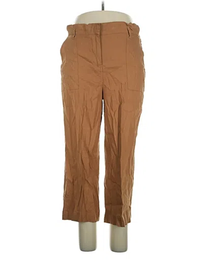 Pre-owned Calvin Klein Linen Pants In Brown