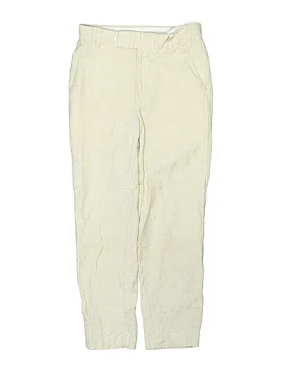 Pre-owned Calvin Klein Kids' Linen Pants In Ivory
