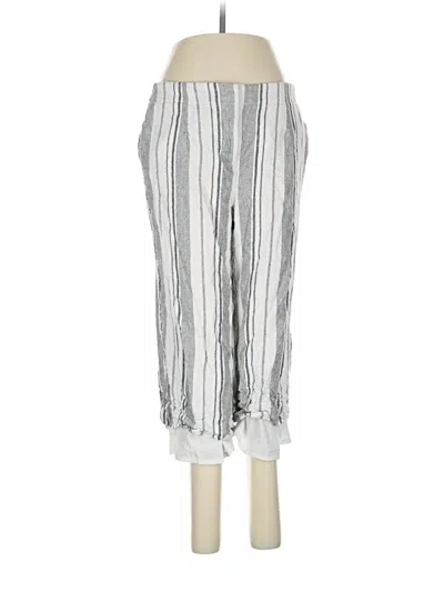 Pre-owned Calvin Klein Linen Pants In Silver