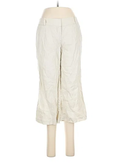 Pre-owned Calvin Klein Linen Pants In White