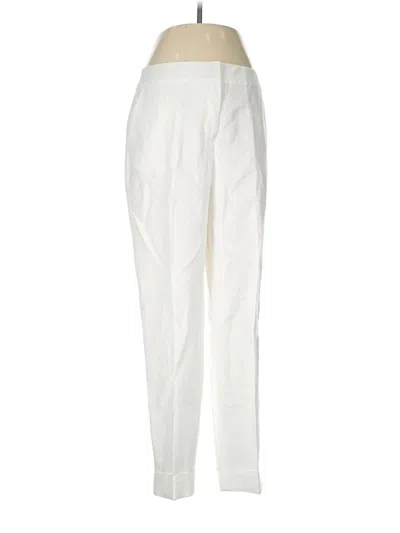 Pre-owned Calvin Klein Linen Pants In White