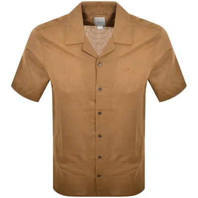 Calvin Klein Linen Shirt Brown