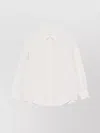 Calvin Klein Linen Shirt With Pointed Collar And Rear Curved Hem In White