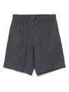 Calvin Klein Linen Bermuda Shorts In Gray