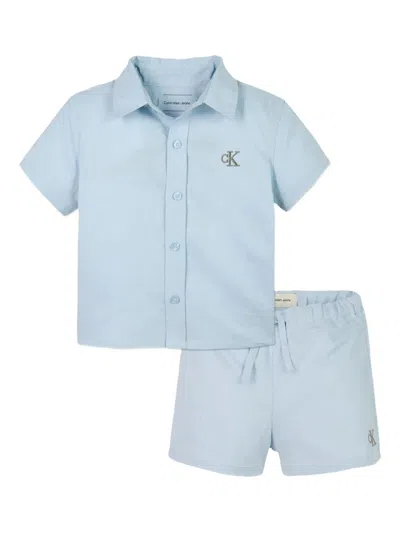 Calvin Klein Babies' Linen Shorts Set
