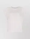 Calvin Klein Linen Top Cap Sleeves Keyhole Back In White