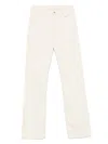 Calvin Klein Relaxed Flare Linen Trousers In White