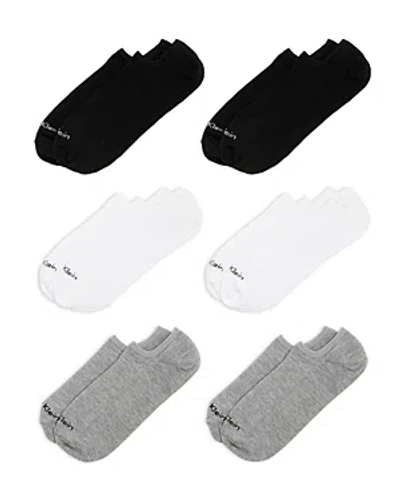 Calvin Klein Liner Socks, Pack Of 6 In Grey