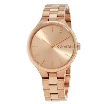 Calvin Klein Linked Quartz Rose Gold Dial Ladies Watch 25200125