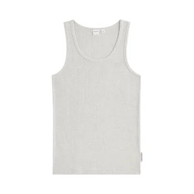 Pre-owned Calvin Klein Linnea Tank Top 'oyster Melange' | Cream | Women's Size S In White